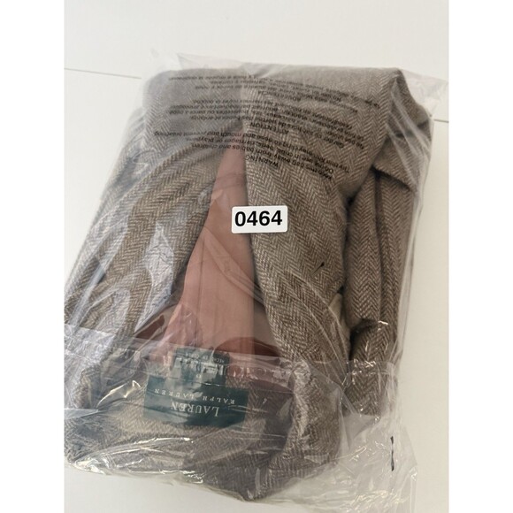 VTG Ralph Lauren LRL Brown tweed wool blazer Suede leather elbow pads size 8 Rea - Picture 13 of 13